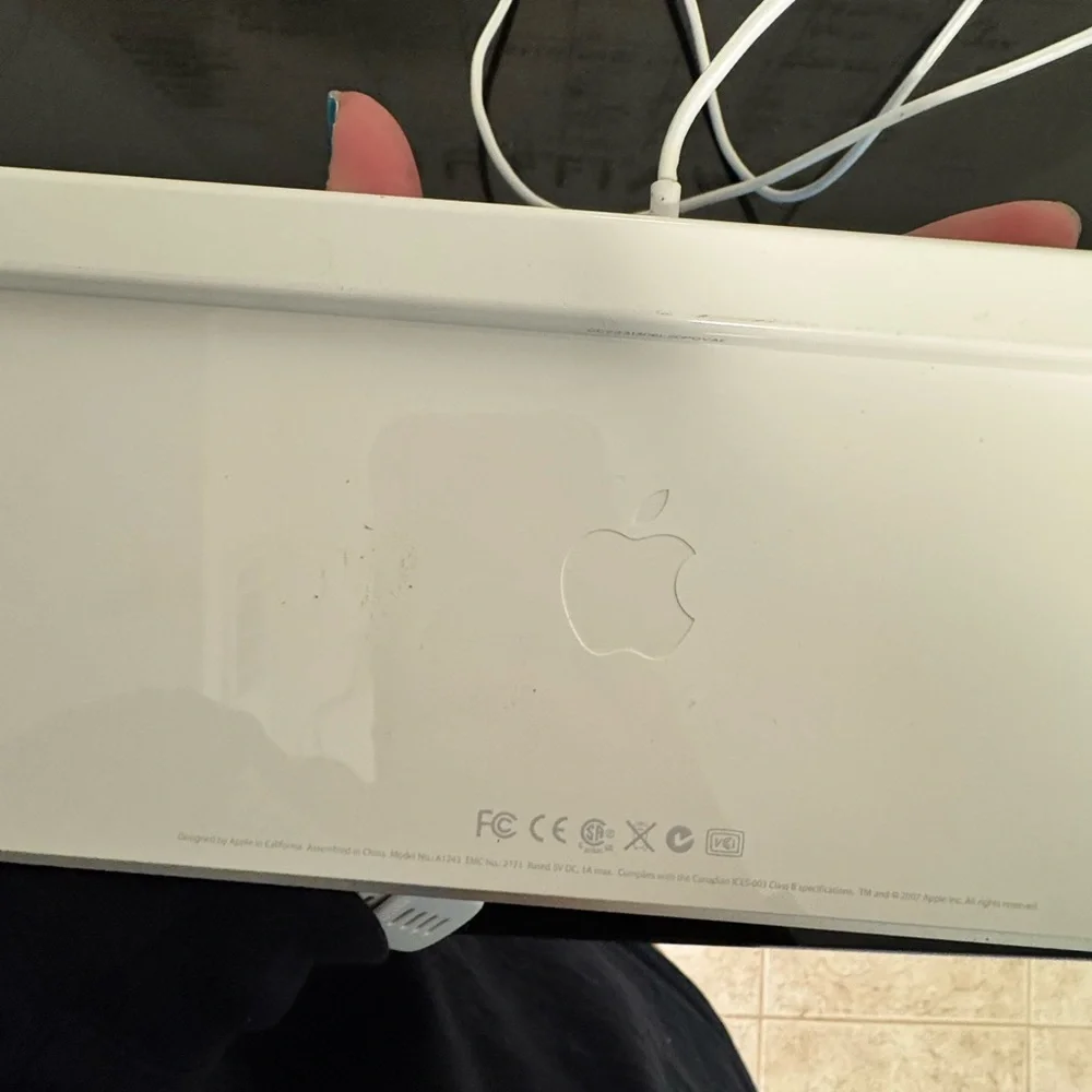 Apple Silver and White Keyboard